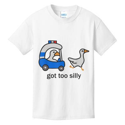 Got Too Silly Funny Goose Police Kids T-Shirt