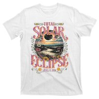 Groovy Total Solar Eclipse April 8 2024 Astronomy Souvenir T-Shirt