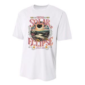 Groovy Total Solar Eclipse April 8 2024 Astronomy Souvenir Performance Sprint T-Shirt