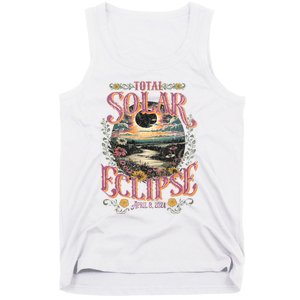 Groovy Total Solar Eclipse April 8 2024 Astronomy Souvenir Tank Top