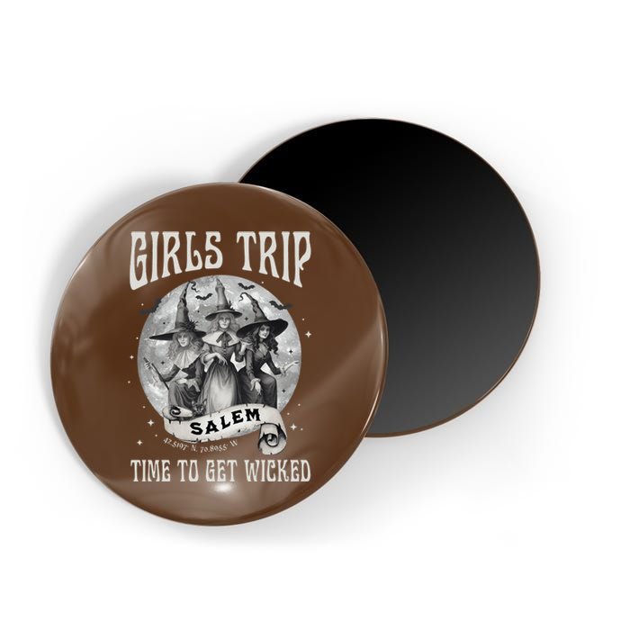 Girls Trip Salem Retro Salem 1692 They Missed One Witch Magnet