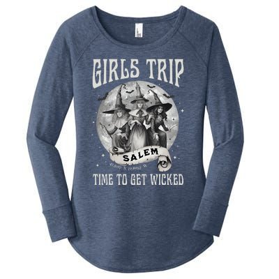 Girls Trip Salem Retro Salem 1692 They Missed One Witch Women's Perfect Tri Tunic Long Sleeve Shirt