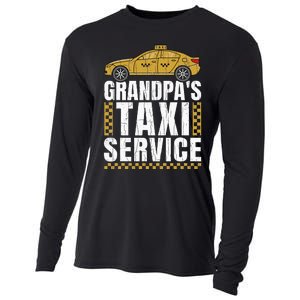 Grandpas Taxi Service Funny Taxi Driving Cab Lover Graphic Cooling Performance Long Sleeve Crew