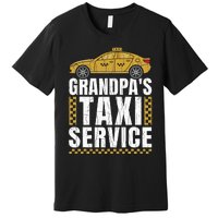 Grandpas Taxi Service Funny Taxi Driving Cab Lover Graphic Premium T-Shirt