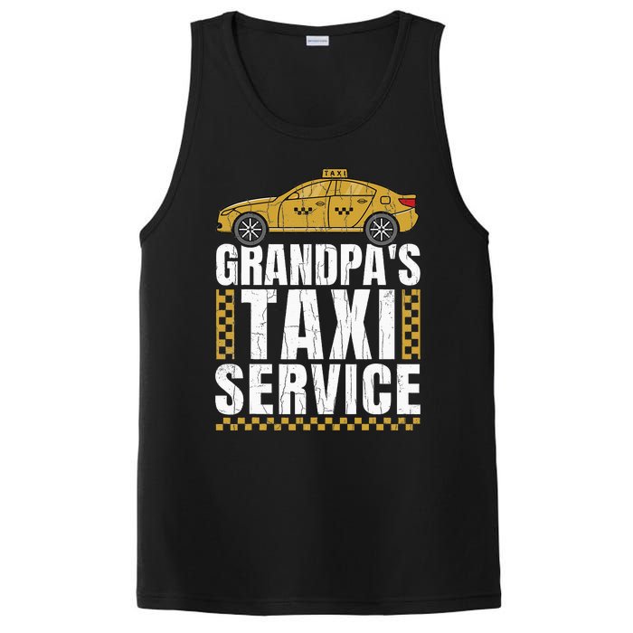 Grandpas Taxi Service Funny Taxi Driving Cab Lover Graphic PosiCharge Competitor Tank