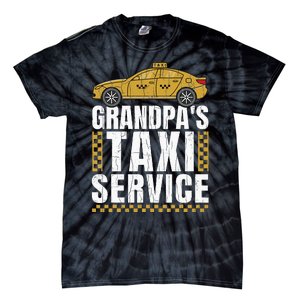 Grandpas Taxi Service Funny Taxi Driving Cab Lover Graphic Tie-Dye T-Shirt