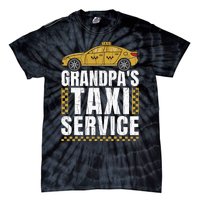 Grandpas Taxi Service Funny Taxi Driving Cab Lover Graphic Tie-Dye T-Shirt