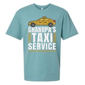 Grandpas Taxi Service Funny Taxi Driving Cab Lover Graphic Sueded Cloud Jersey T-Shirt