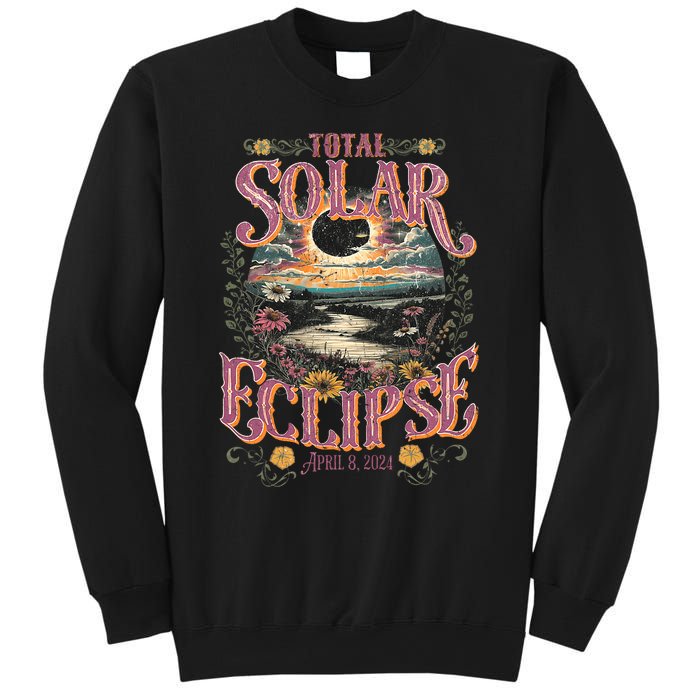 Groovy Total Solar Eclipse April 8 2024 Astronomy Souvenir Sweatshirt