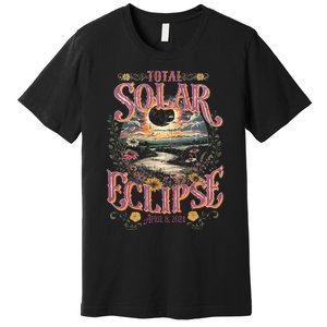 Groovy Total Solar Eclipse April 8 2024 Astronomy Souvenir Premium T-Shirt