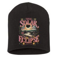 Groovy Total Solar Eclipse April 8 2024 Astronomy Souvenir Short Acrylic Beanie