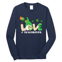 Gnome Teacher St Patricks Day Love Teachers Life Shamrock Premium Long Sleeve Shirt