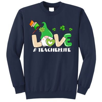 Gnome Teacher St Patricks Day Love Teachers Life Shamrock Premium Sweatshirt