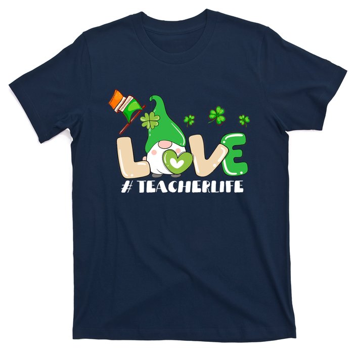 Gnome Teacher St Patricks Day Love Teachers Life Shamrock Premium T-Shirt