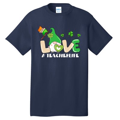 Gnome Teacher St Patricks Day Love Teachers Life Shamrock Premium Tall T-Shirt