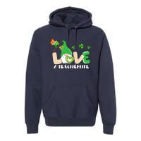 Gnome Teacher St Patricks Day Love Teachers Life Shamrock Premium Premium Hoodie