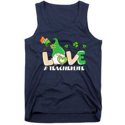 Gnome Teacher St Patricks Day Love Teachers Life Shamrock Premium Tank Top