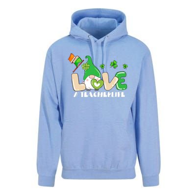 Gnome Teacher St Patricks Day Love Teachers Life Shamrock Premium Unisex Surf Hoodie