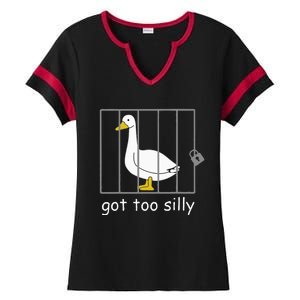 Got Too Silly Women Silly Goose Ladies Halftime Notch Neck Tee