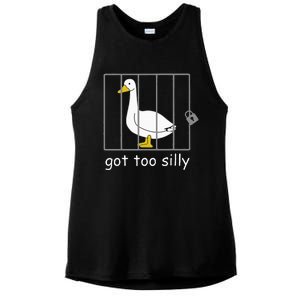 Got Too Silly Women Silly Goose Ladies PosiCharge Tri-Blend Wicking Tank