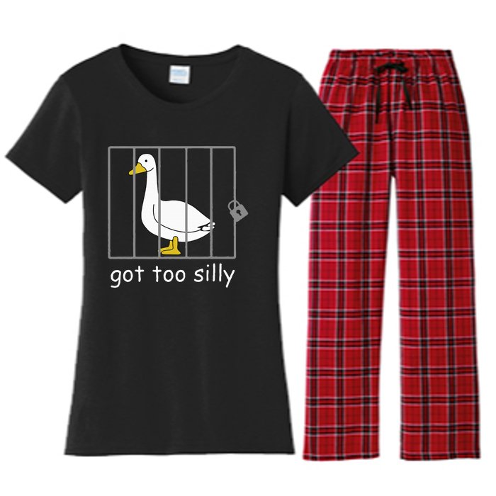 Got Too Silly Women Silly Goose Women's Flannel Pajama Set