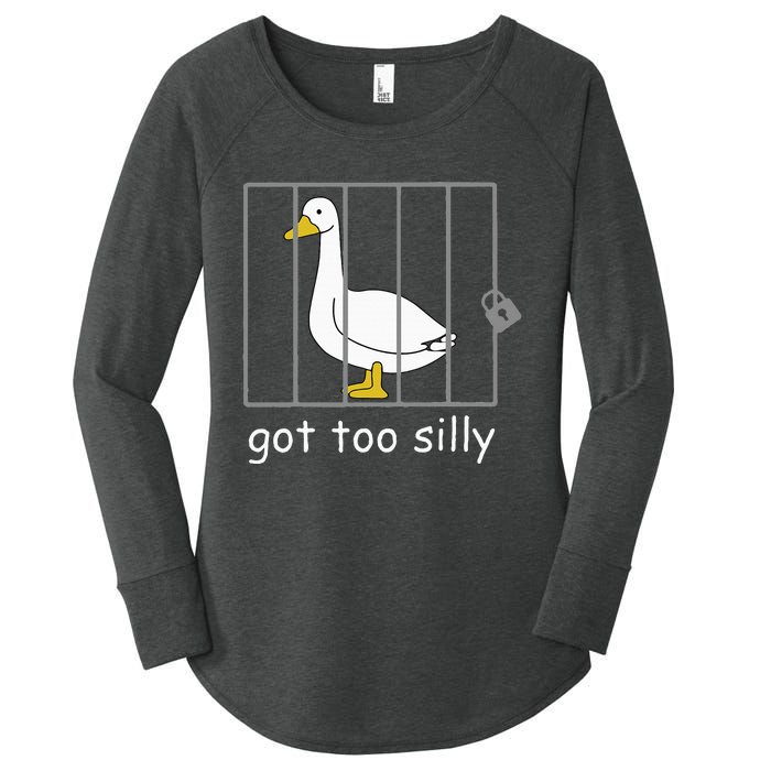 Got Too Silly Women Silly Goose Women's Perfect Tri Tunic Long Sleeve Shirt