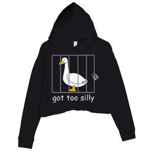 Got Too Silly Women Silly Goose Crop Fleece Hoodie