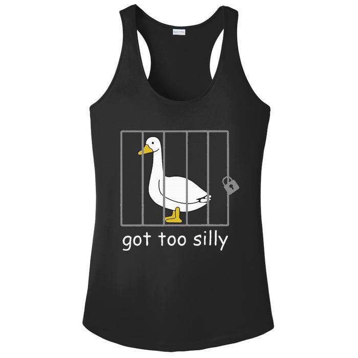 Got Too Silly Women Silly Goose Ladies PosiCharge Competitor Racerback Tank