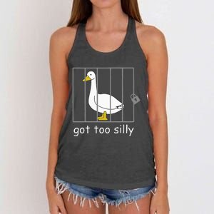 Got Too Silly Women Silly Goose Women's Knotted Racerback Tank