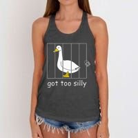 Got Too Silly Women Silly Goose Women's Knotted Racerback Tank