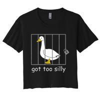 Got Too Silly Women Silly Goose Women's Crop Top Tee