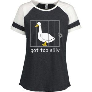 Got Too Silly Women Silly Goose Enza Ladies Jersey Colorblock Tee