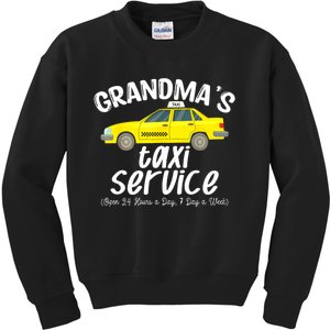 Grandma's Taxi Service Funny Grandparent Gift From Kids Sweatshirt