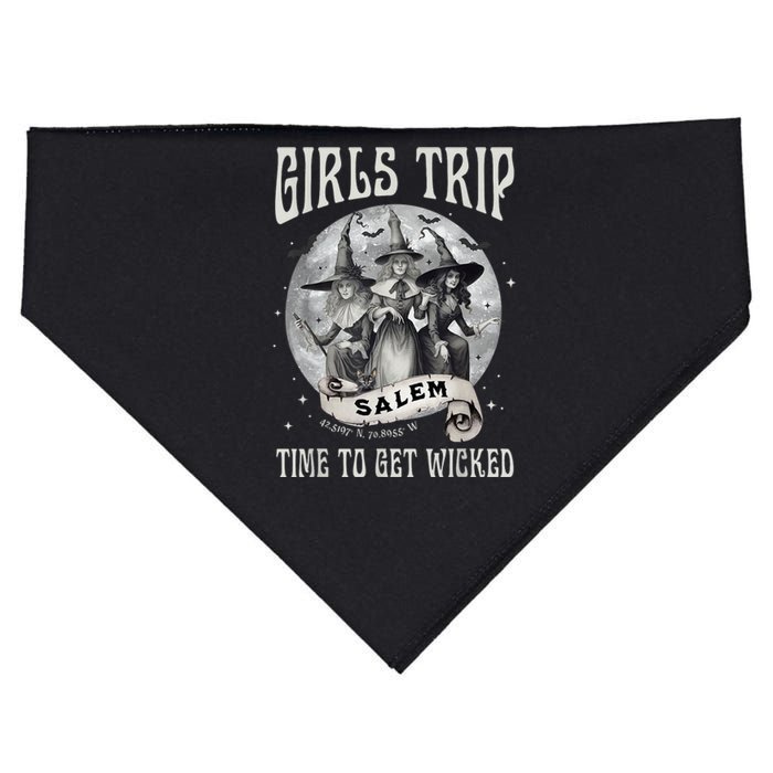 Girls Trip Salem Retro Salem 1692 They Missed One Witch USA-Made Doggie Bandana