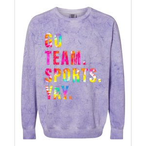 Go team Sports Yay Sports and Games Team  Colorblast Crewneck Sweatshirt