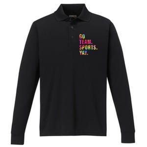 Go team Sports Yay Sports and Games Team  Performance Long Sleeve Polo