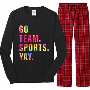 Go team Sports Yay Sports and Games Team  Long Sleeve Pajama Set