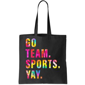 Go team Sports Yay Sports and Games Team  Tote Bag