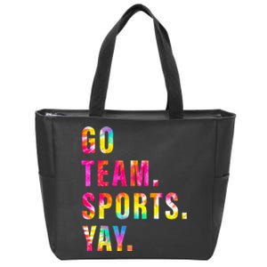 Go team Sports Yay Sports and Games Team  Zip Tote Bag