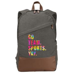 Go team Sports Yay Sports and Games Team  Cotton Canvas Backpack