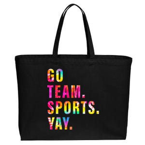 Go team Sports Yay Sports and Games Team  Cotton Canvas Jumbo Tote