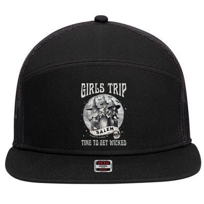 Girls Trip Salem Retro Salem 1692 They Missed One Witch 7 Panel Mesh Trucker Snapback Hat