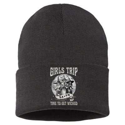 Girls Trip Salem Retro Salem 1692 They Missed One Witch Sustainable Knit Beanie