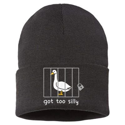 Got To Silly Funny Silly Goose In Jail Sustainable Knit Beanie