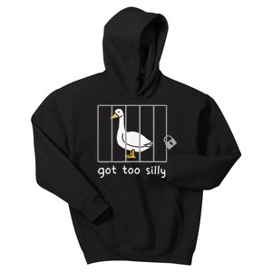 Got To Silly Funny Silly Goose In Jail Kids Hoodie