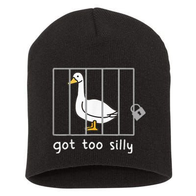 Got To Silly Funny Silly Goose In Jail Short Acrylic Beanie