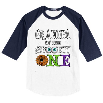 Grandpa The Spooky One 1st Birthday Halloween Theme Matching Baseball Sleeve Shirt