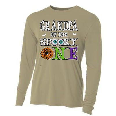 Grandpa The Spooky One 1st Birthday Halloween Theme Matching Cooling Performance Long Sleeve Crew