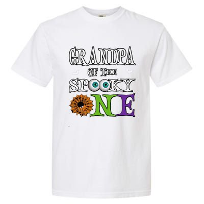 Grandpa The Spooky One 1st Birthday Halloween Theme Matching Garment-Dyed Heavyweight T-Shirt