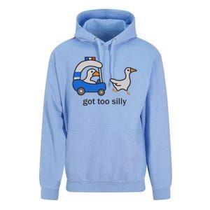 Got Too Silly Funny Goose Police Unisex Surf Hoodie